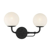 Whitehall 2-Light Bath Vanity Light in Dark Matte Black