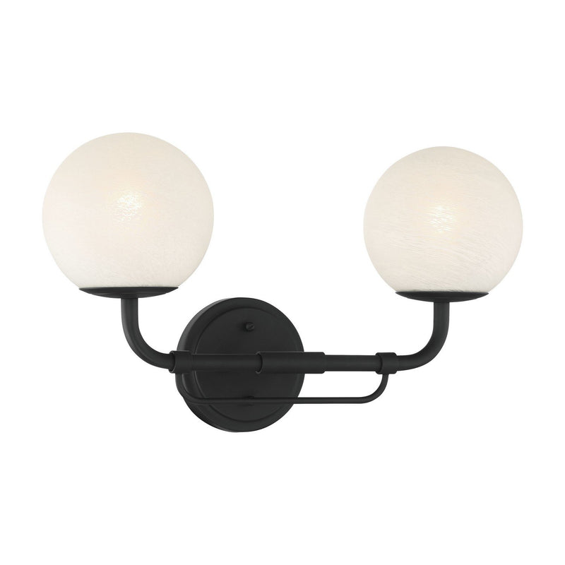 Whitehall 2-Light Bath Vanity Light in Dark Matte Black
