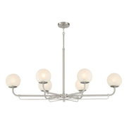 Whitehall 6-Light Linear Chandelier in Brushed Nickel