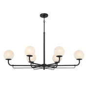 Whitehall 6-Light Linear Chandelier in Dark Matte Black