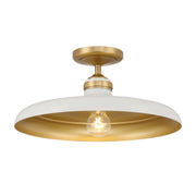 Crowne Semi-Flush Mount in Off White Cream