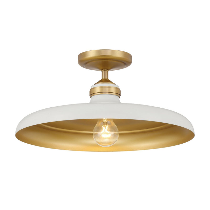 Crowne Semi-Flush Mount in Off White Cream
