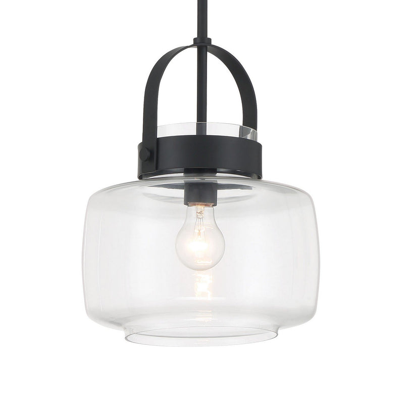 Wickglow Pendant in Dark Matte Black