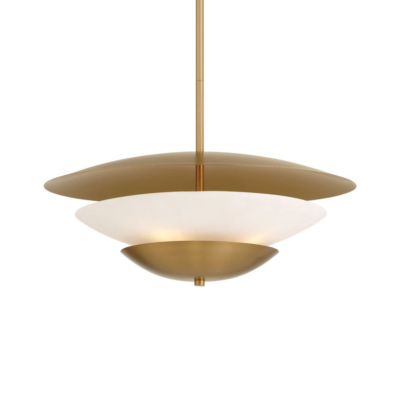 Solara 4-Light Pendant in Legacy Brass