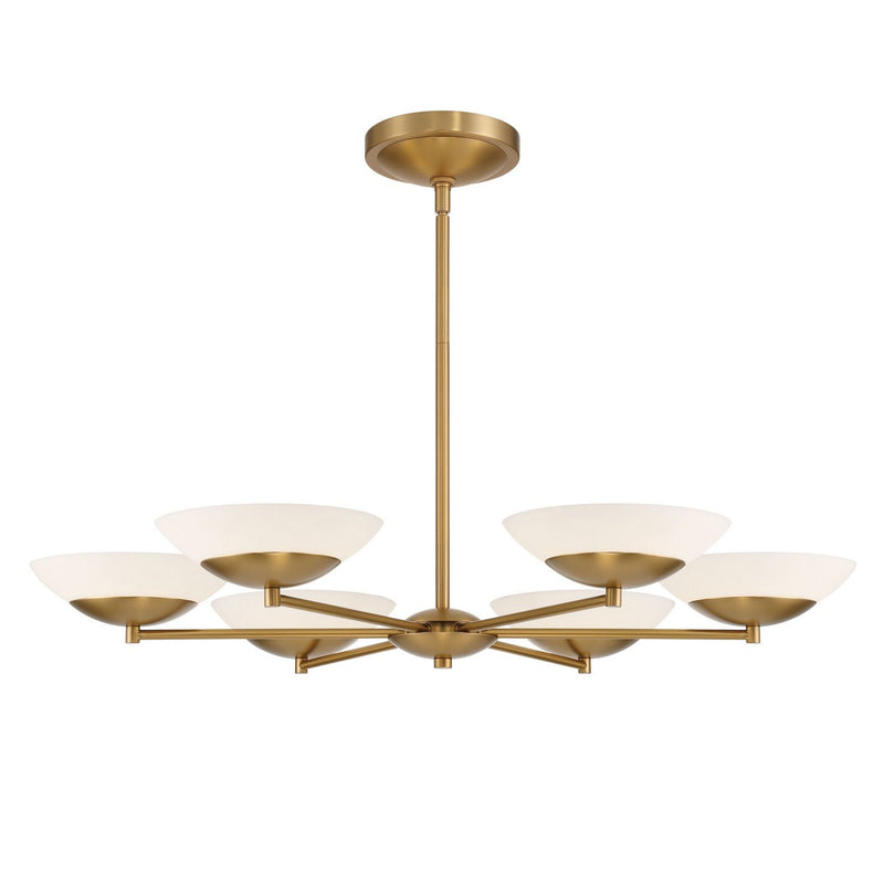 Solara LED Chandelier in Legacy Brass