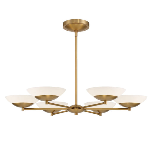 Solara LED Chandelier in Legacy Brass