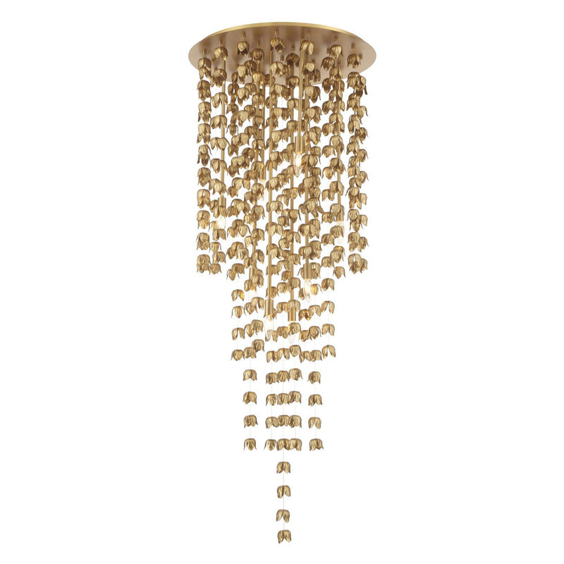 Ashgrove 8-Light Tall Chandelier in Legacy Brass