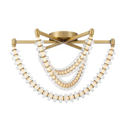 Pearl LED Semi-Flush Mount in Legacy Brass