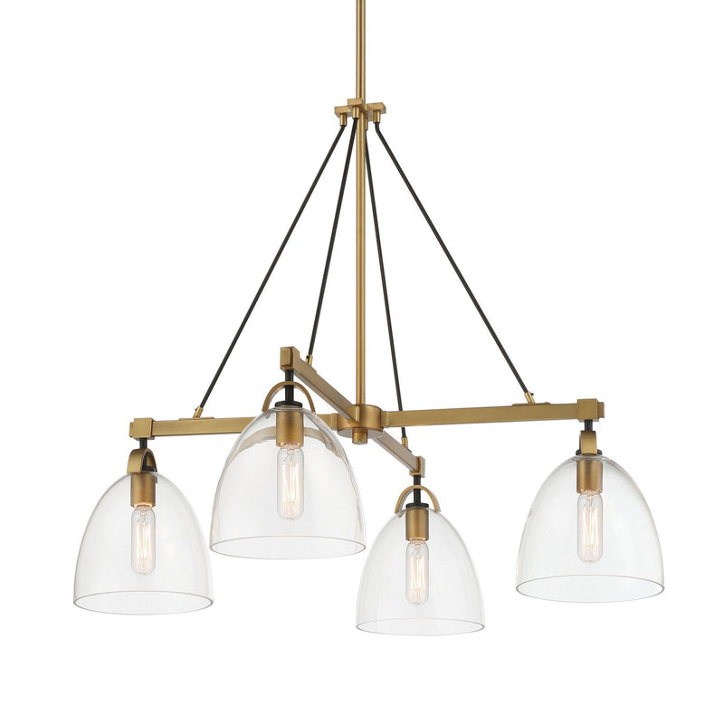 Sommersby 4-Light Chandelier in Legacy Brass
