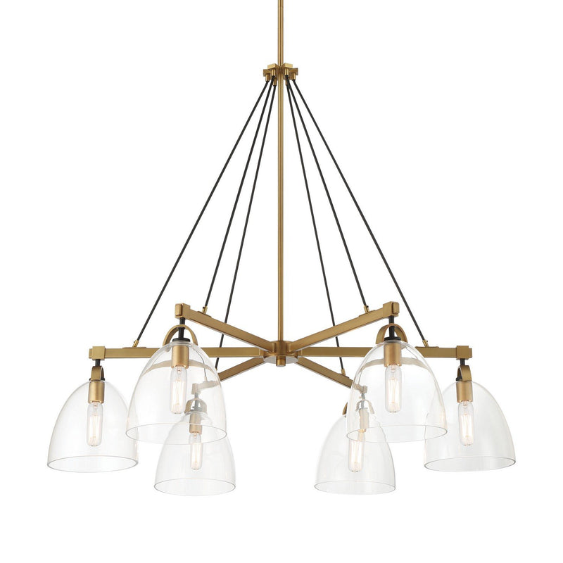 Sommersby 6-Light Chandelier in Legacy Brass