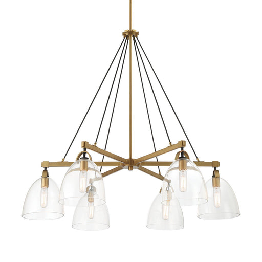 Sommersby 6-Light Chandelier in Legacy Brass