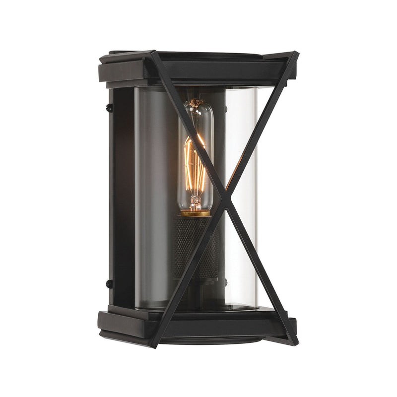 Rockhill Small Outdoor Wall Lantern in Dark Matte Black