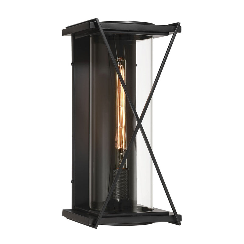 Rockhill Large Outdoor Wall Lantern in Dark Matte Black
