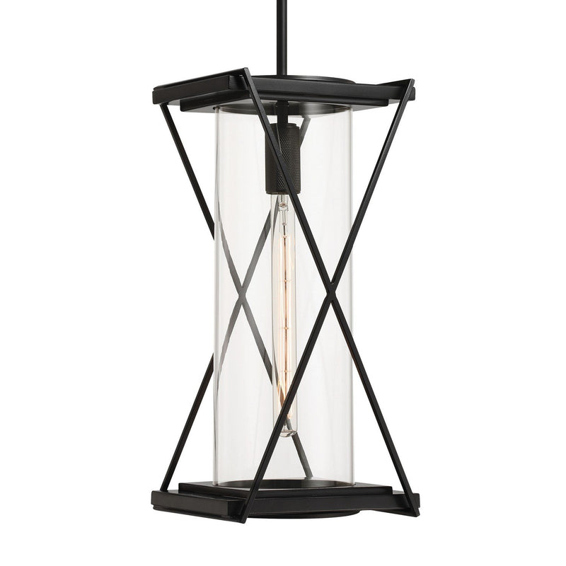 Rockhill Outdoor Pendant in Dark Matte Black