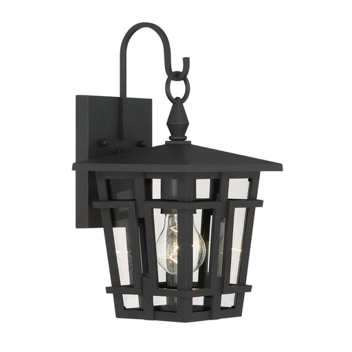 Fieldstone Outdoor Wall Lantern in Sand Coal Black