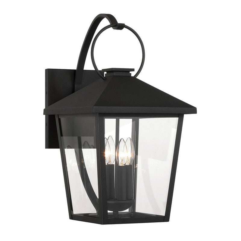 Parkside 12" 4-Light Outdoor Wall Lantern in Sand Coal Black