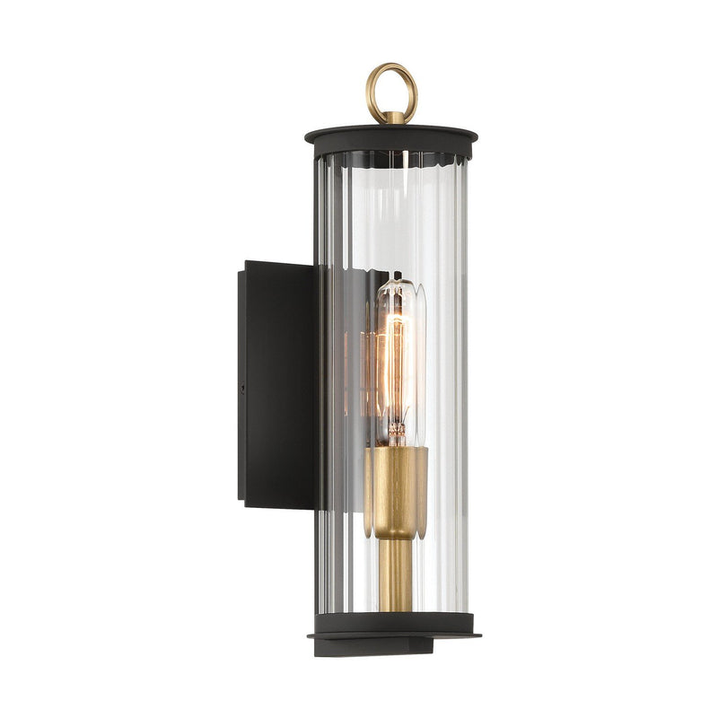 Cara Small Outdoor Wall Sconce in Dark Matte Black