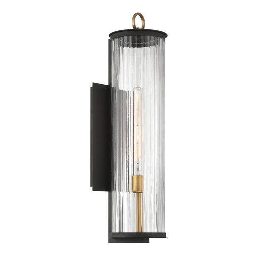 Cara Large Outdoor Wall Sconce in Dark Matte Black