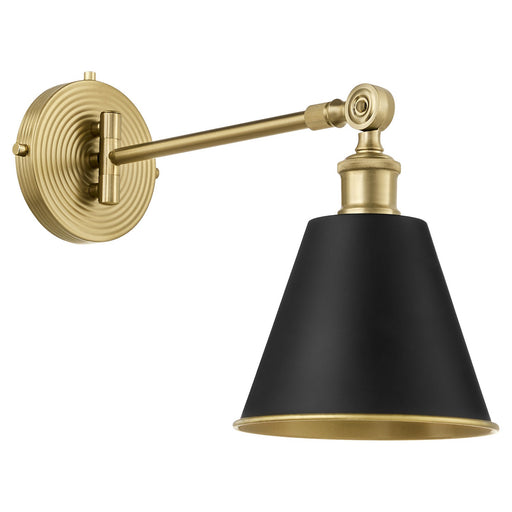 Bailey Wall Mount in Matte Black|Aged Brass