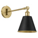 Bailey Wall Mount in Matte Black|Aged Brass