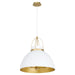 Pruitt Pendant in Studio White|Aged Brass