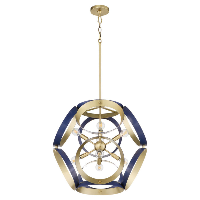 Domain Pendant in Blue|Aged Brass