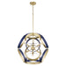 Domain Pendant in Blue|Aged Brass