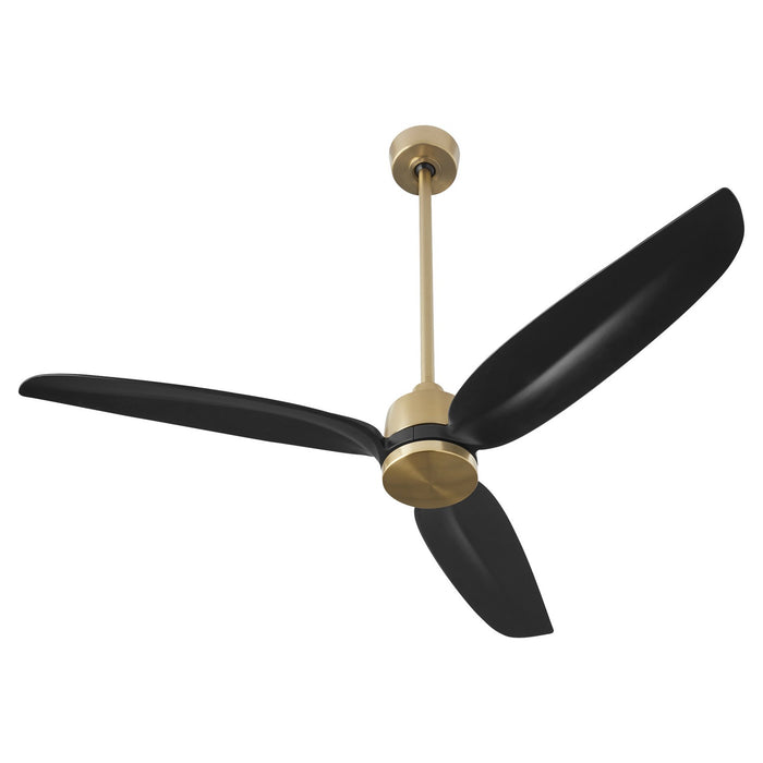 Exodus Patio Fan in Aged Brass W/ Mb Downrod