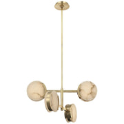 Melange 25" Multi-Positional Convertible Chandelier in Antique-Burnished Brass