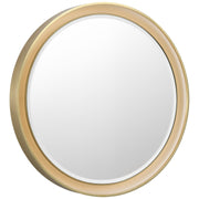 Tricia 24" Round Lighted Mirror in Hand-Rubbed Antique Brass