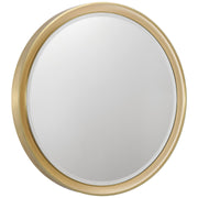 Tricia 30" Round Lighted Mirror in Hand-Rubbed Antique Brass