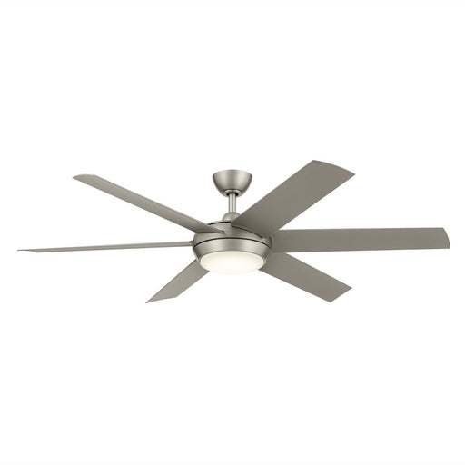 Mint 60" Outdoor Ceiling Fan with Light in Brushed Nickel