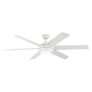 Mint 60" Outdoor Ceiling Fan with Light in White