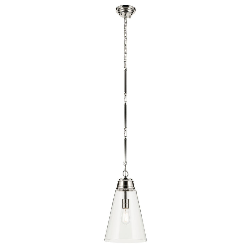 Marsailli 11" Pendant in Polished Nickel