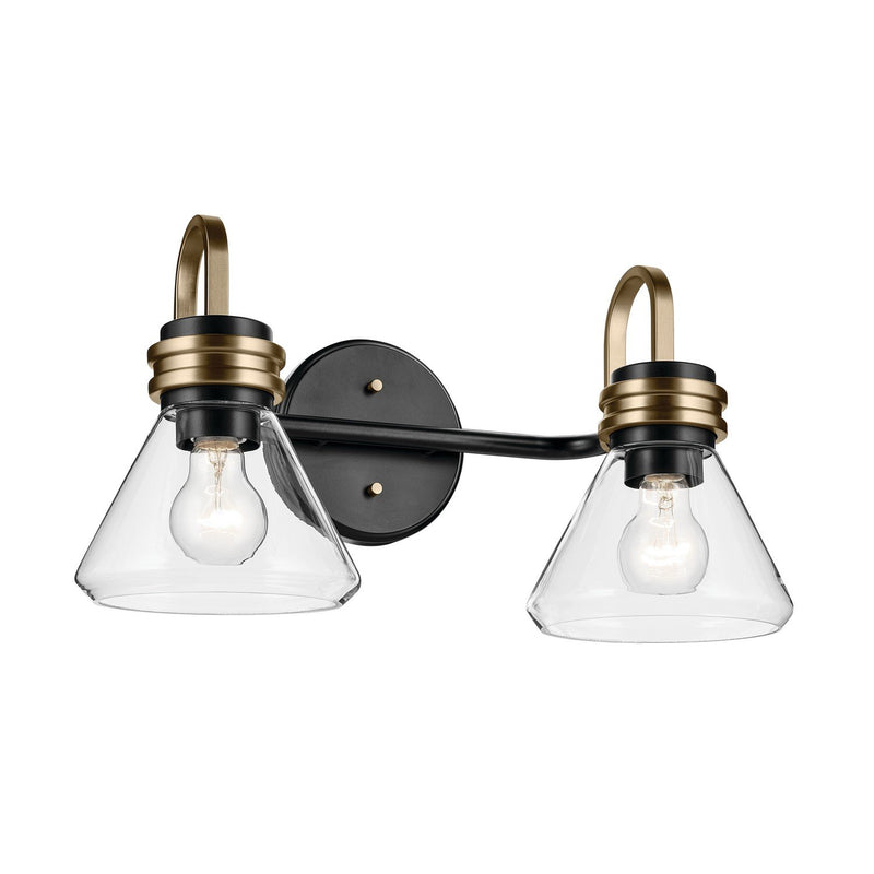 Farum 2-Light Bath Vanity Light in Black