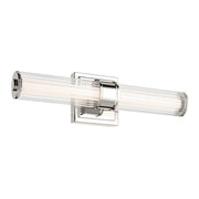 Laurene Fluted Glass Bath Sconce in Polished Nickel