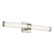 Laurene 26" Fluted Glass Bath Vanity Light in Brushed Nickel