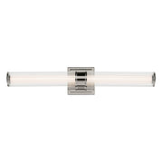 Laurene 26" Fluted Glass Bath Vanity Light in Polished Nickel