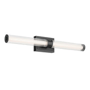 Laurene 31" Fluted Glass Bath Vanity Light in Black