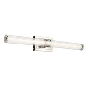 Laurene 31" Fluted Glass Bath Vanity Light in Polished Nickel