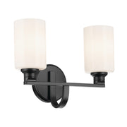 Gioe 2-Light Bath Vanity Light in Black