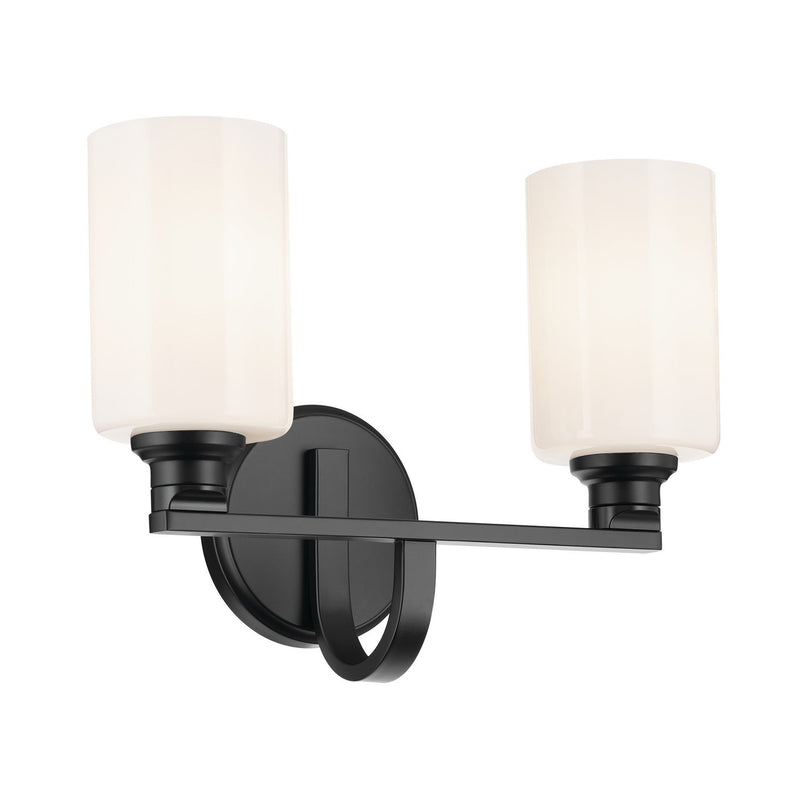 Gioe 2-Light Bath Vanity Light in Black