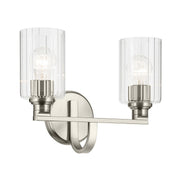 Gioe 2-Light Bath Vanity Light in Brushed Nickel