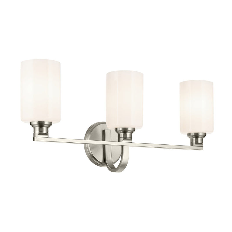 Gioe 3-Light Bath Vanity Light in Brushed Nickel