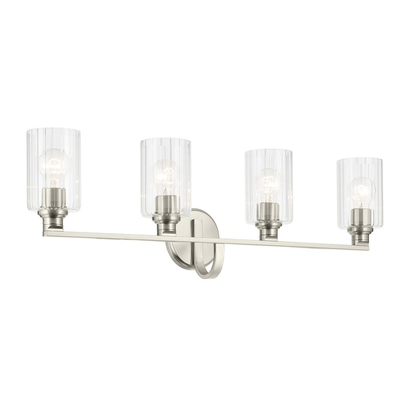 Gioe 4-Light Bath Vanity Light in Brushed Nickel