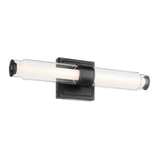 Laurene Clear Glass Bath Sconce in Black