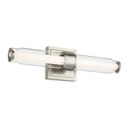 Laurene Clear Glass Bath Sconce in Brushed Nickel