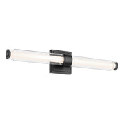 Laurene 26" Clear Glass Bath Vanity Light in Black