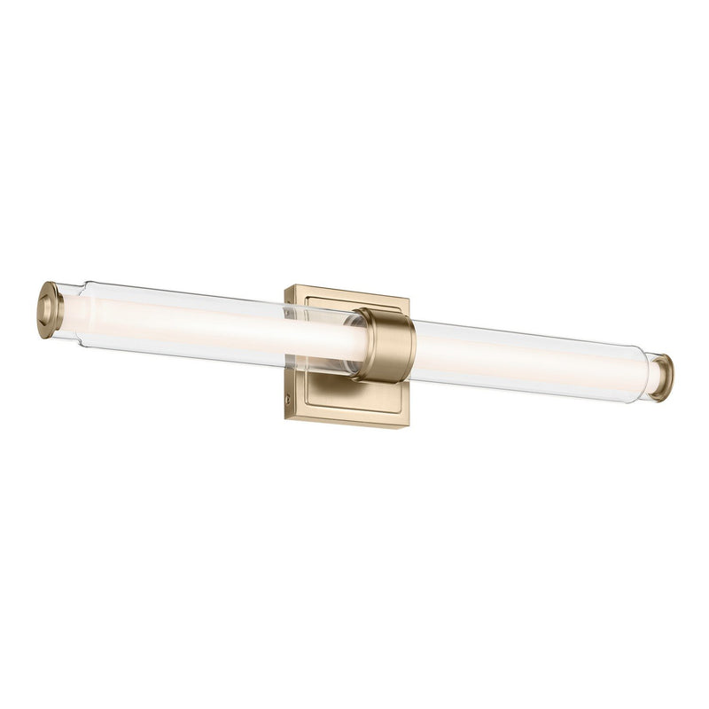 Laurene 26" Clear Glass Bath Vanity Light in Champagne Bronze