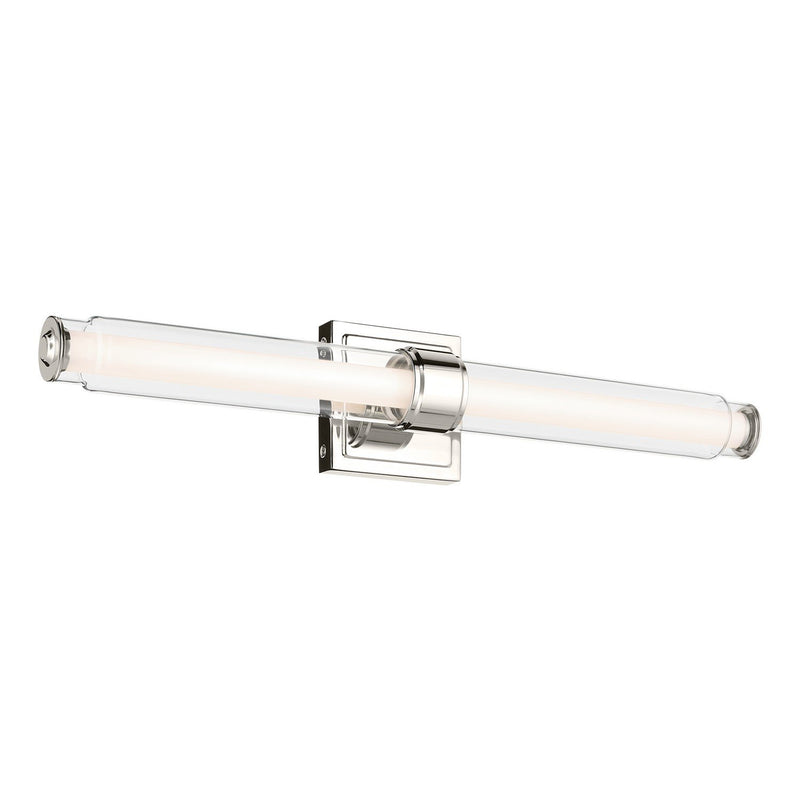 Laurene 26" Clear Glass Bath Vanity Light in Polished Nickel